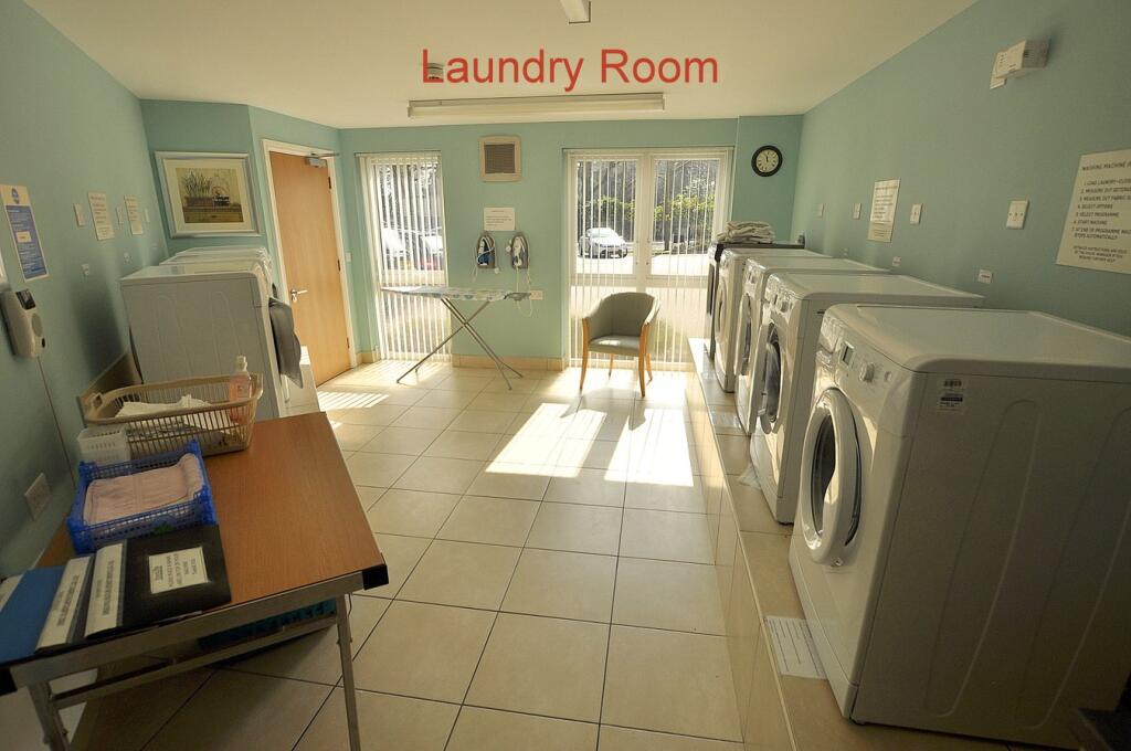 Communal laundry room