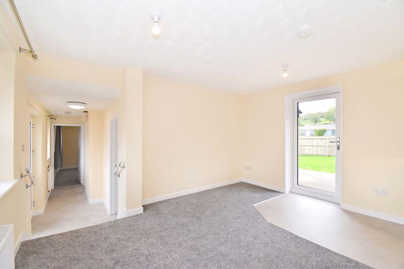 Open plan living room and hallway