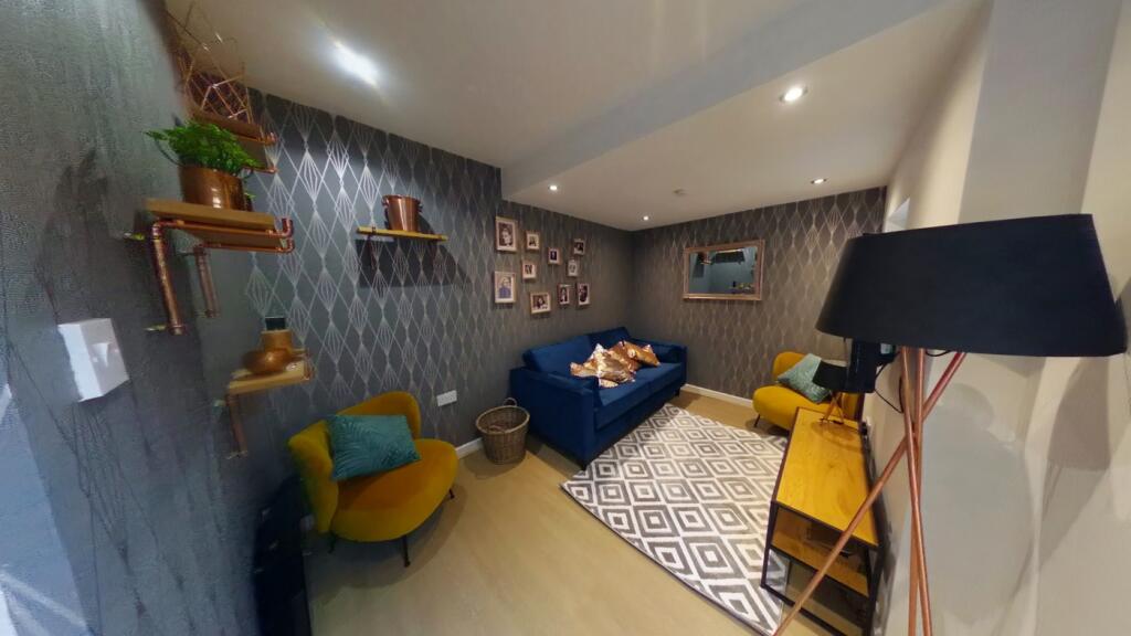 A stylish and inviting large modern living room...