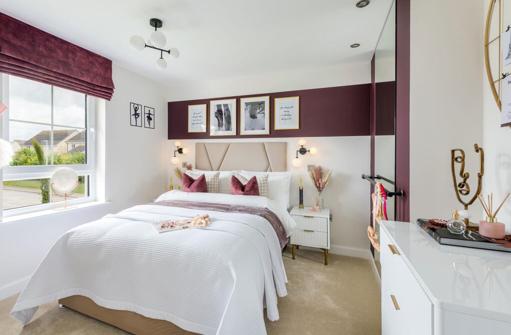 Bedroom in detached Glenbervie house type