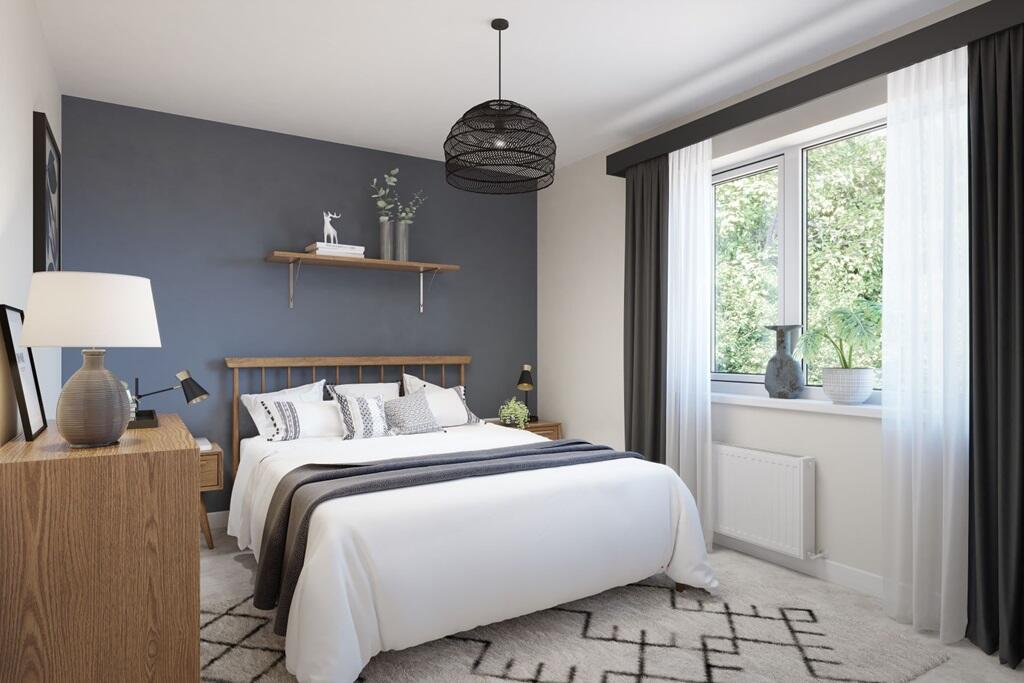 The second bedroom is generously proportioned
