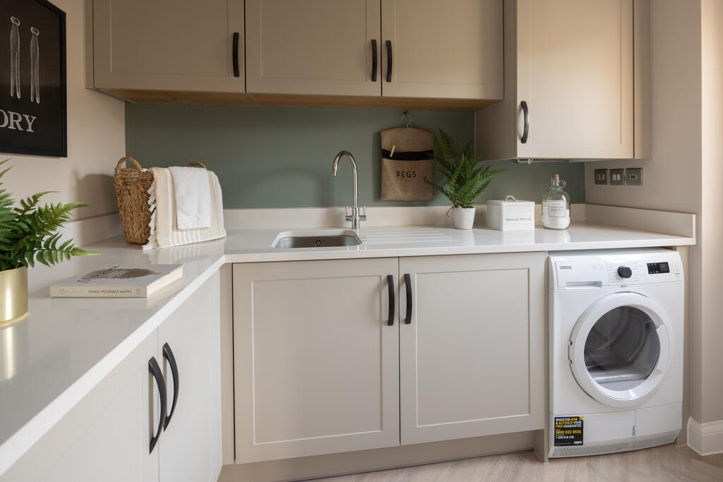 internal shot of the utility room in the holden show home