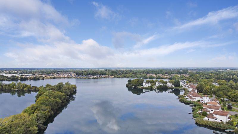 Drone of lake