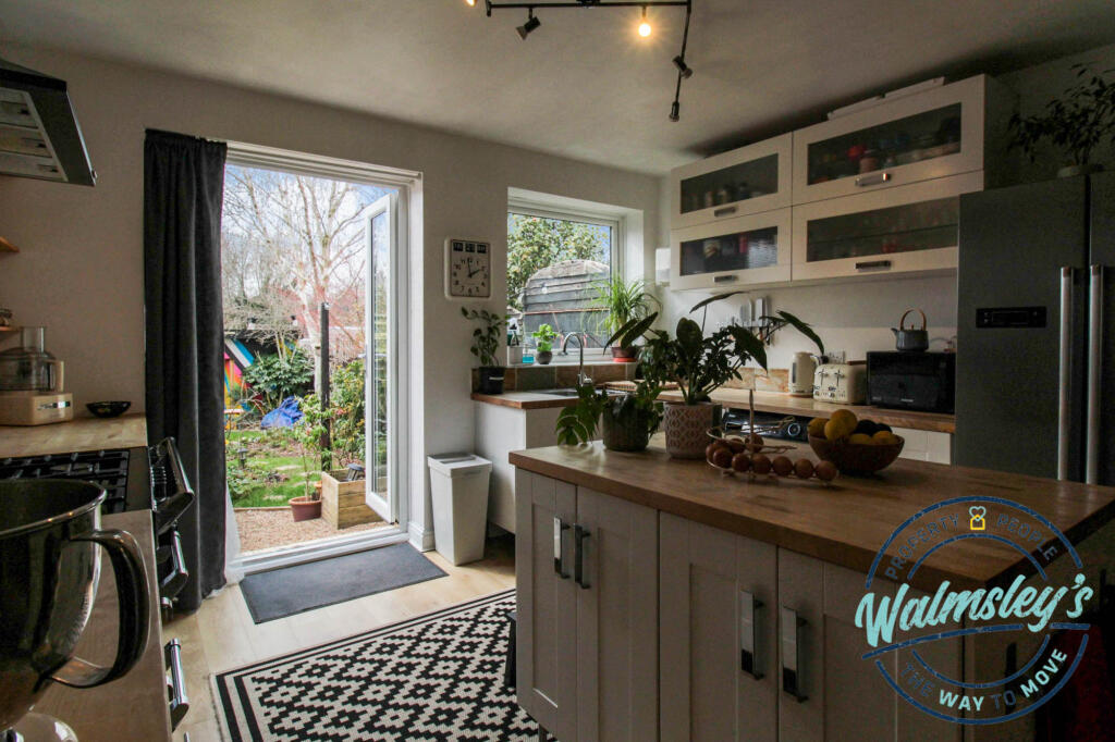 Kitchen with French doors