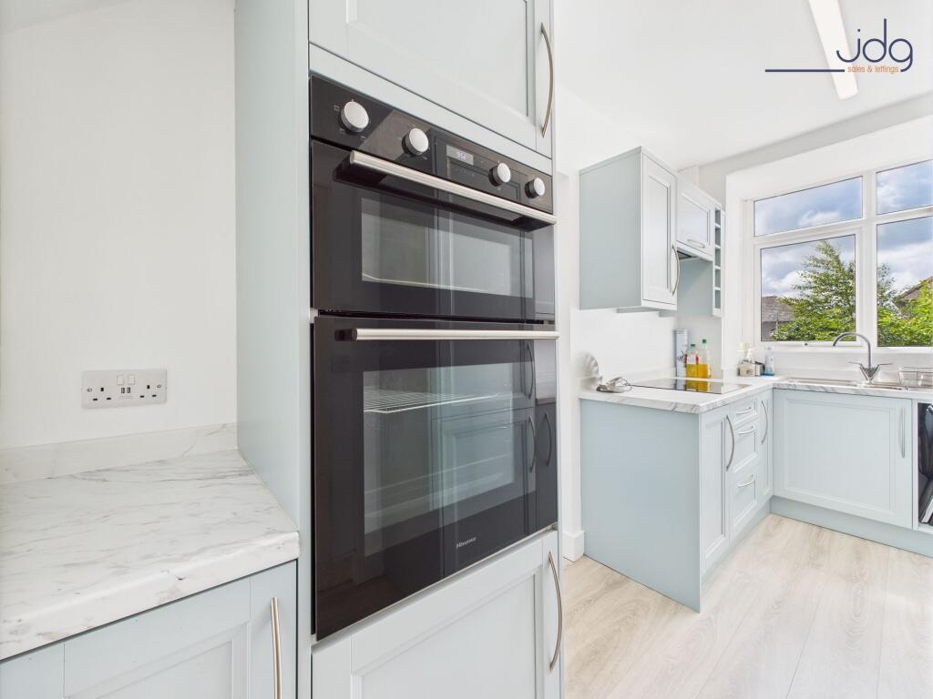 Light blue finish kitchen and applicances