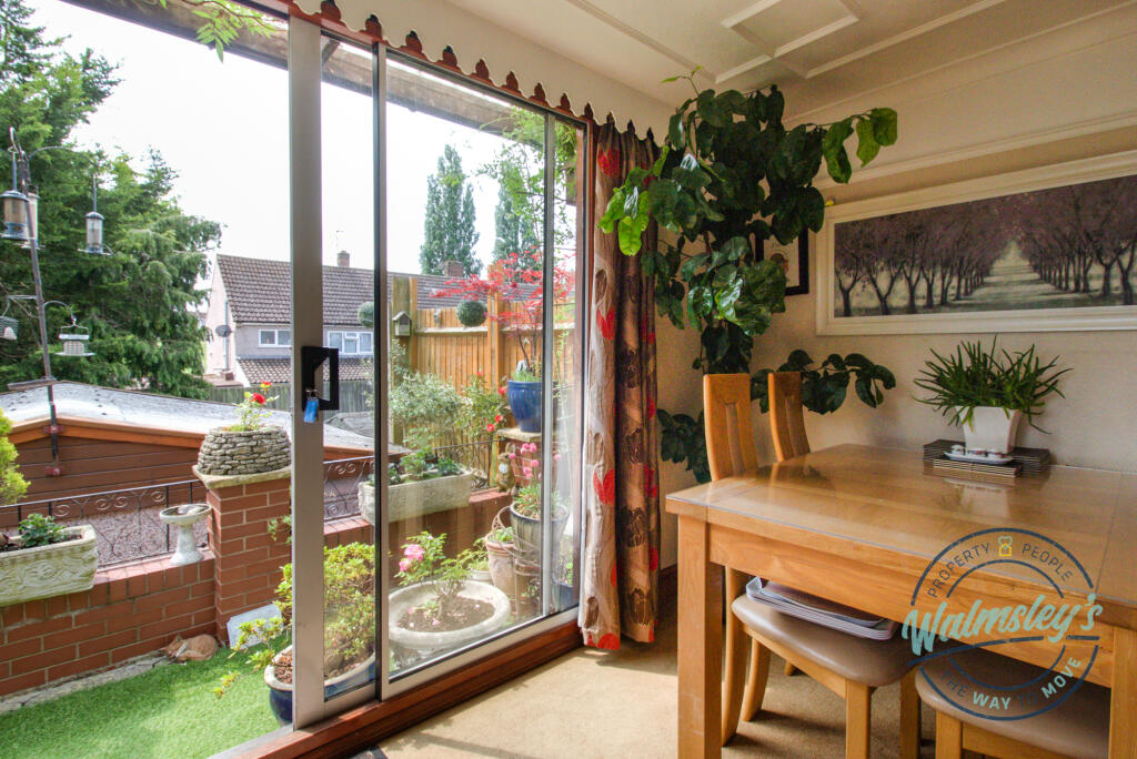 Patio doors to rear terraced garden