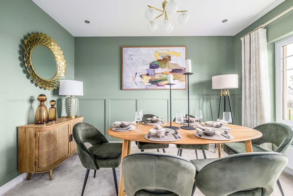Entertain family in friends in the spacious dining room