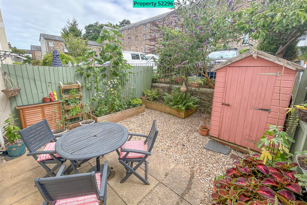 Garden with allocated parking directly behind
