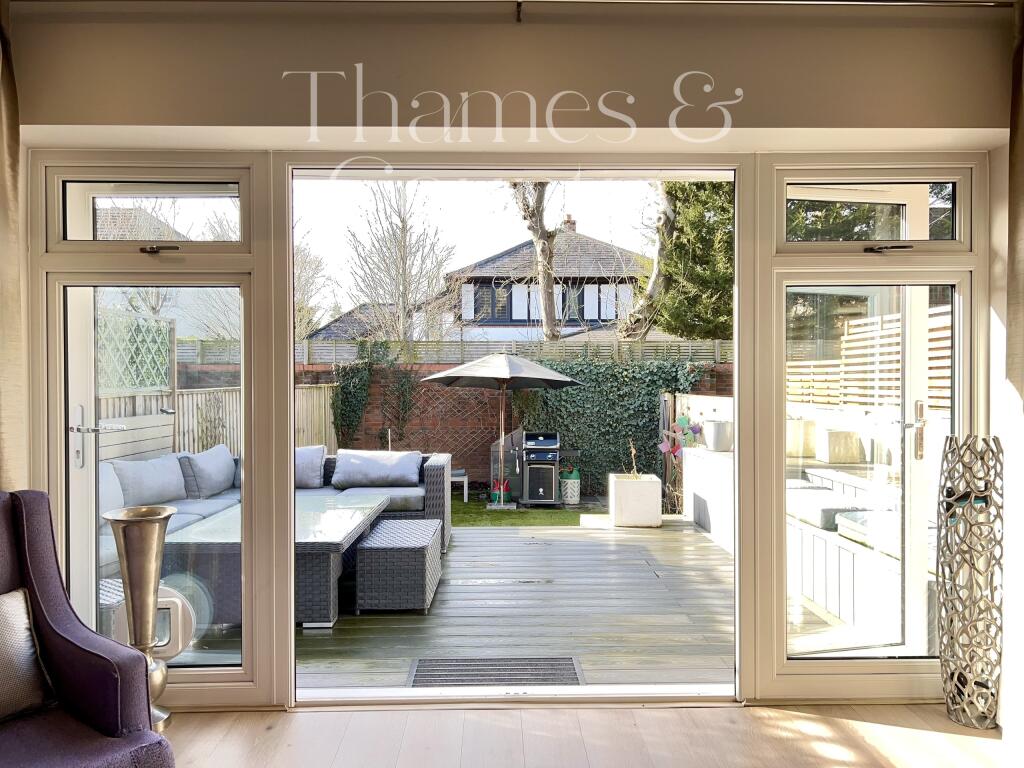 Garden view from lounge diner