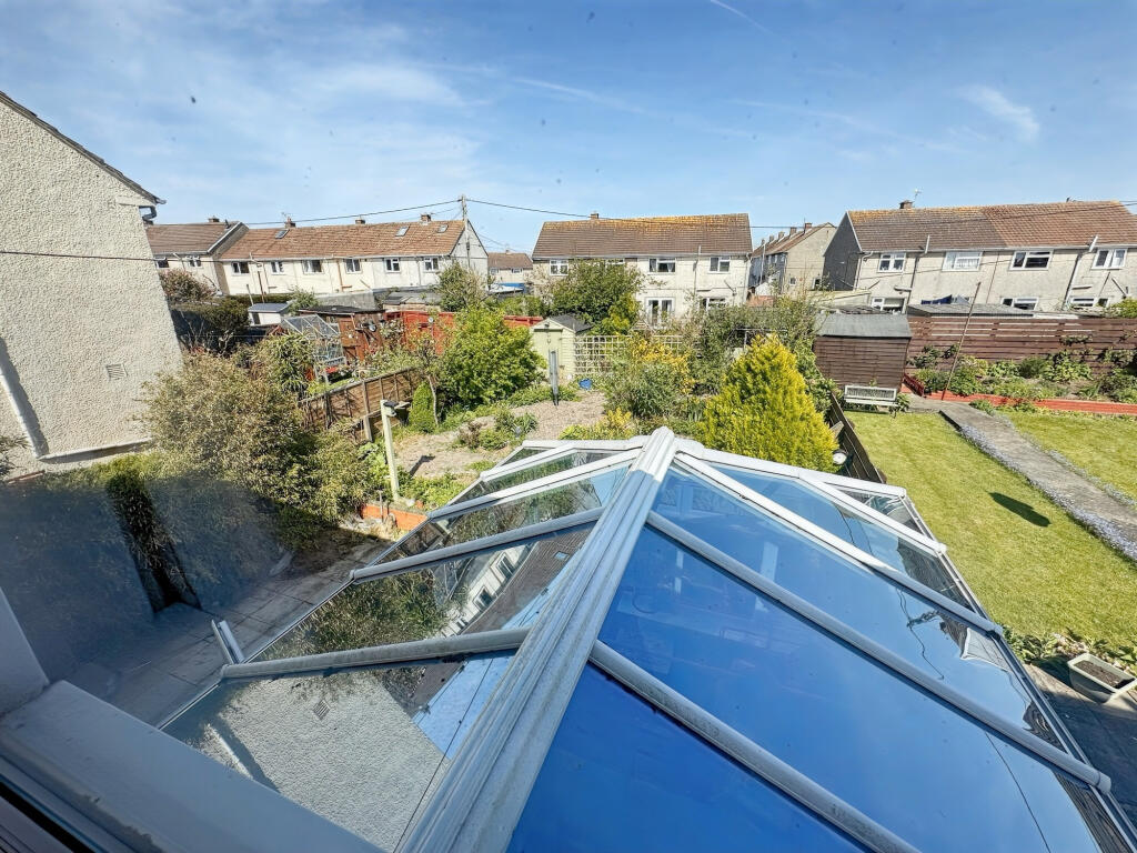 View from Bedroom 2 over the rear garden