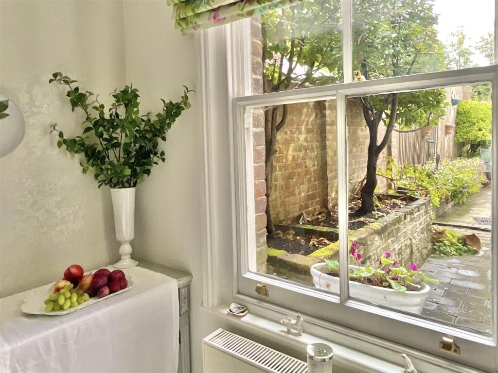 Sash Window View From Dining Room