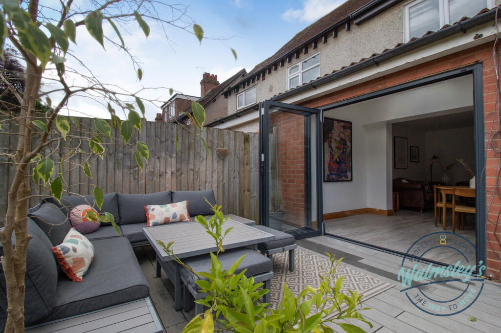 Bifolding doors and patio