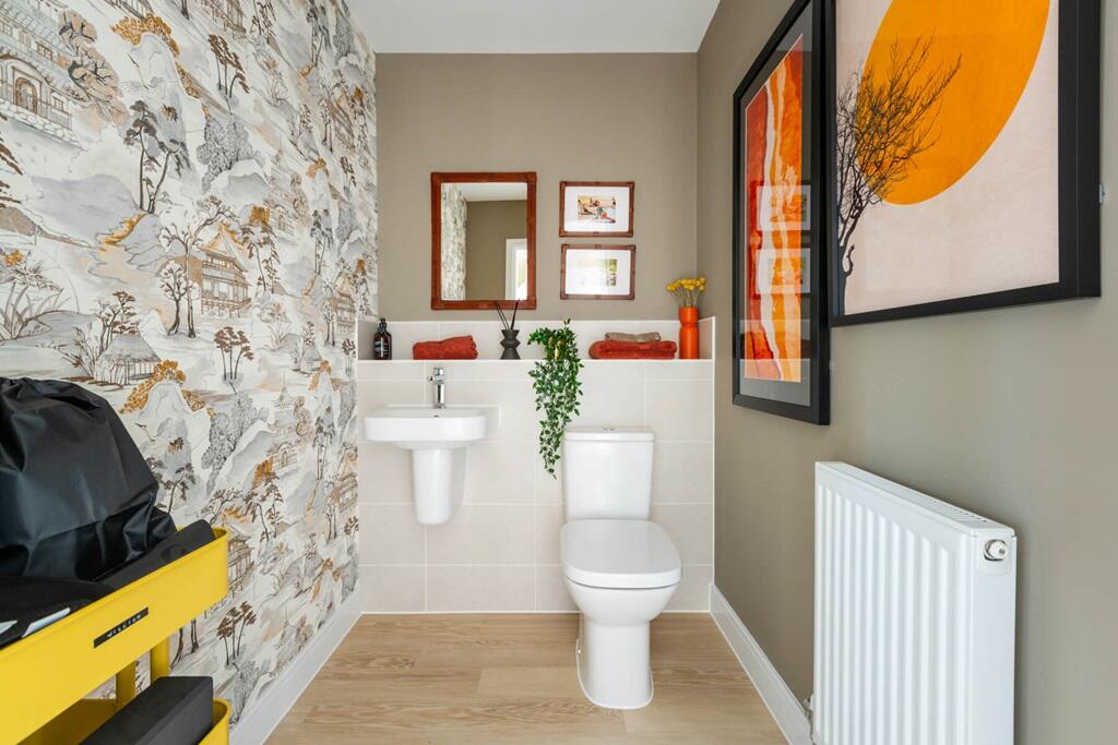 Practical ground floor cloakroom