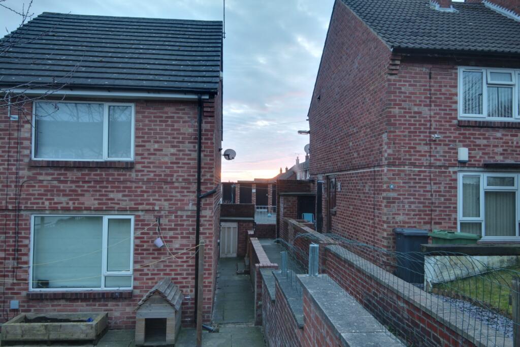 Front of the house at sun rise