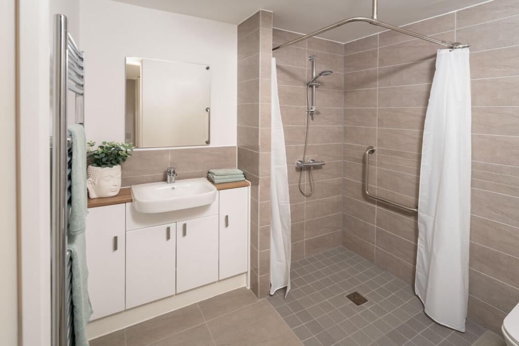 Knox Court - Typical 1 Bed Apartment Shower Room  