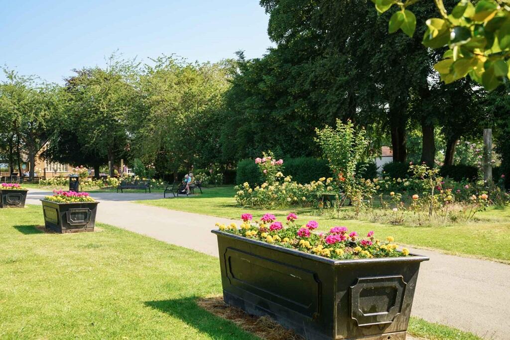 Take a stroll through nearby Manston Park