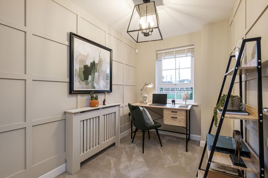 Interior view of the study in our 4 bed Alnmouth home