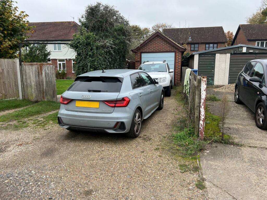 single garage and driveway