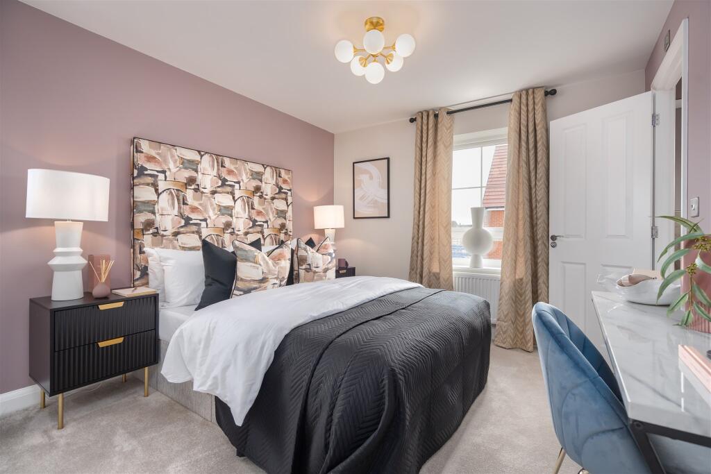 Inside view of the Alderney bedroom 1. 4 bed home.