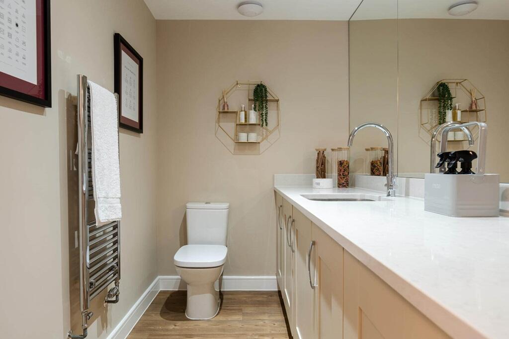 A cloakroom/utility area is the perfect place for a laundry area