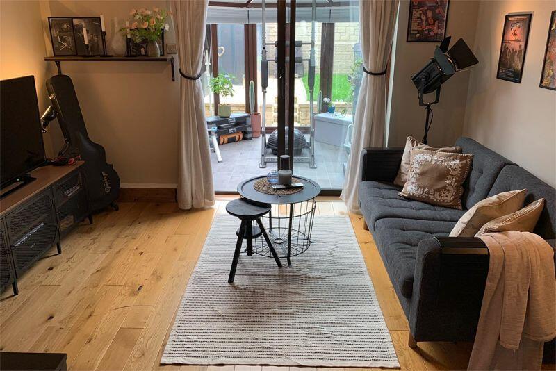 Living room through to conservatory