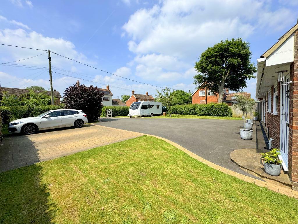 Driveway and front lawns
