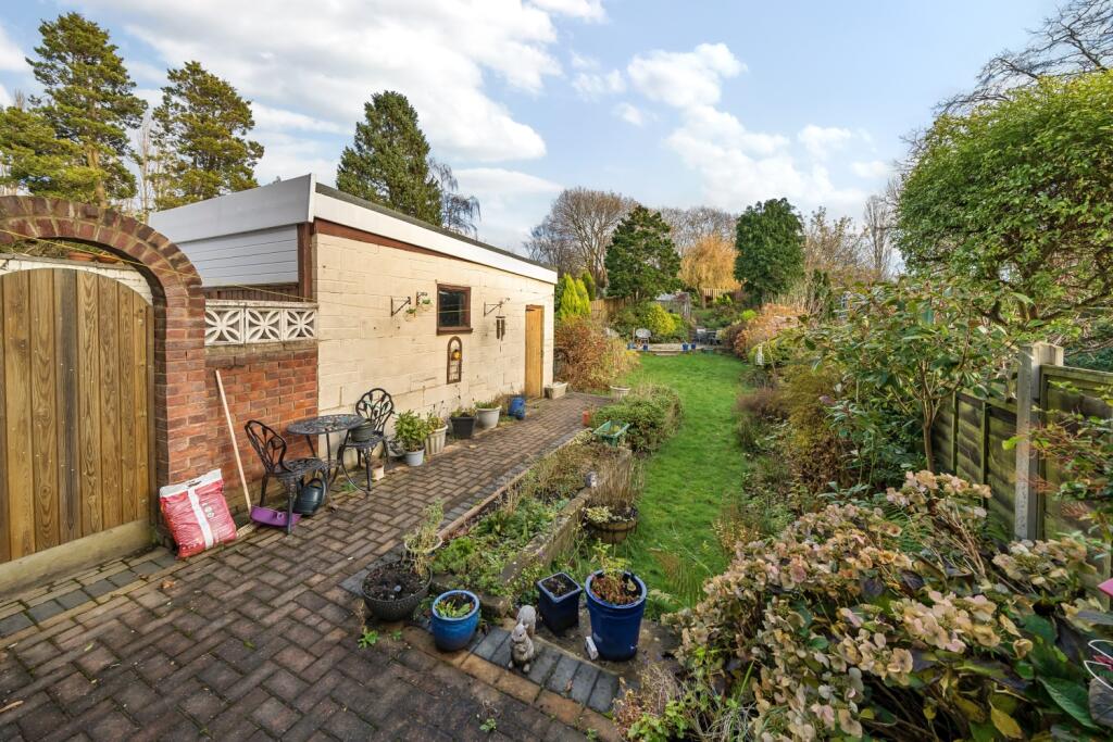 Part of the garden immediately behind the house