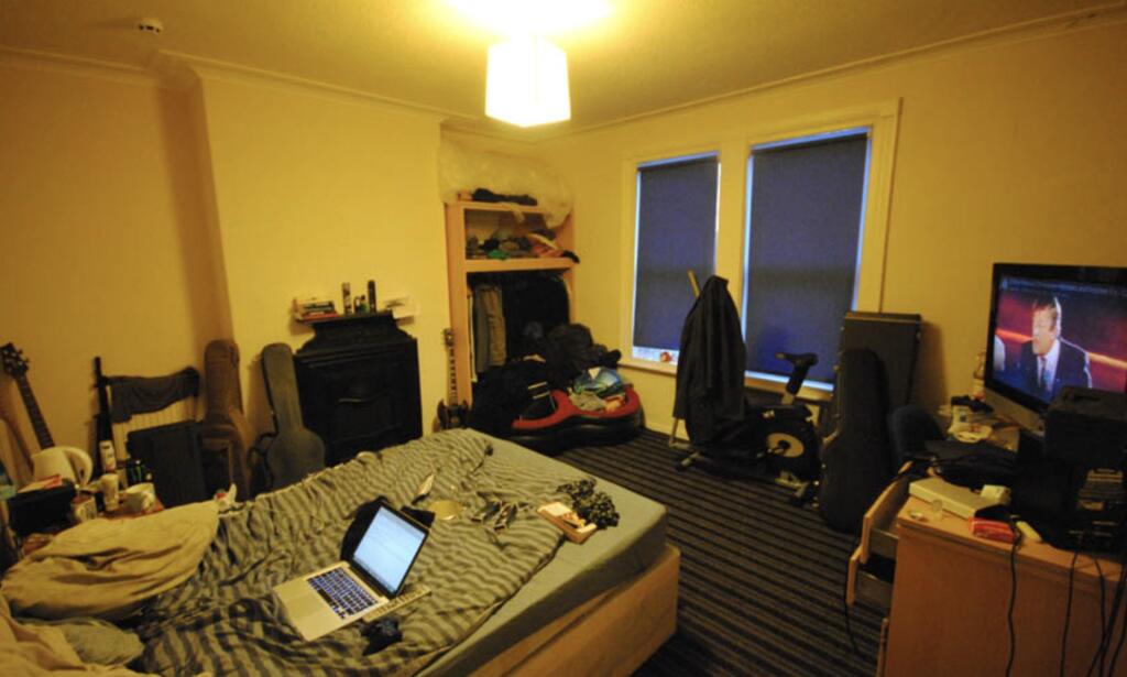 A spacious and inviting living room featuring t...