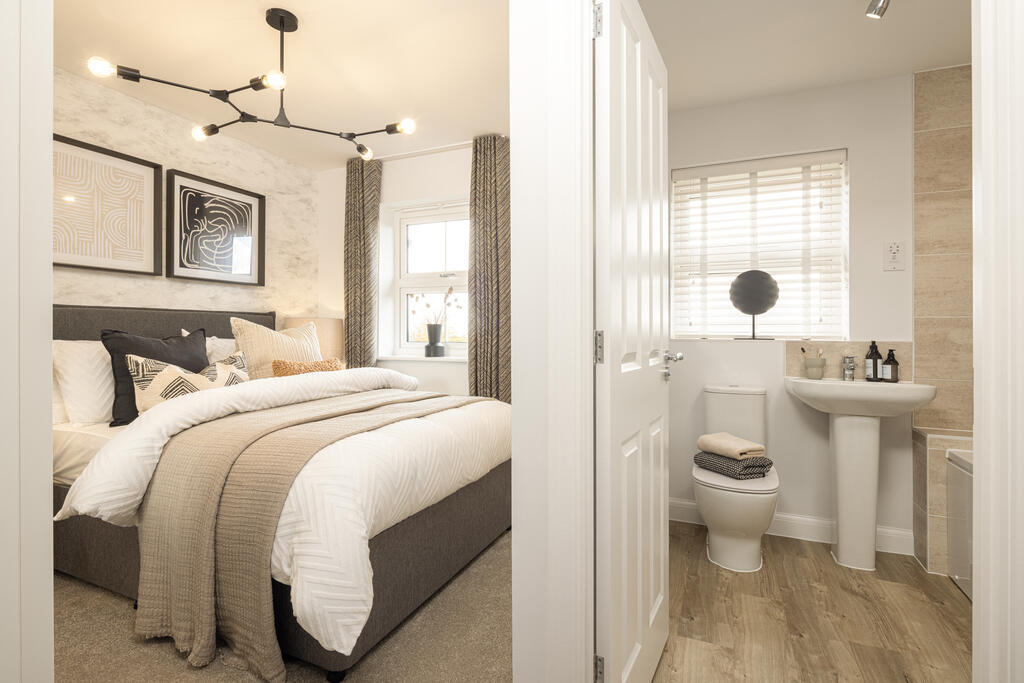 Internal image of the second bedroom and family bathroom in the ashdown