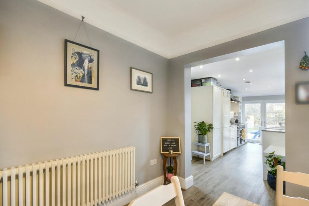 Dining room through to Kitchen