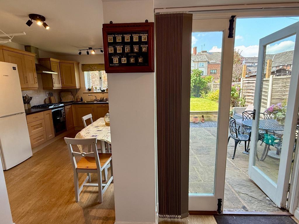Kitchen and door to garden