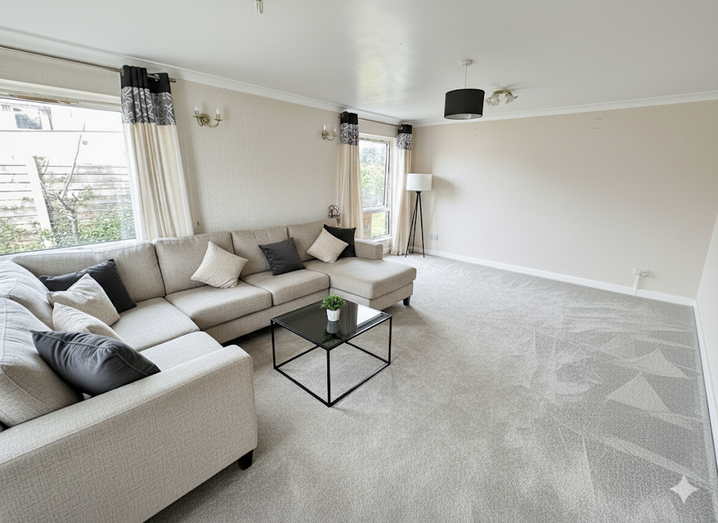 virtually staged idea of how the room could look 