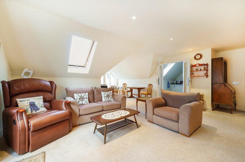 Living/dining room through to kitchen