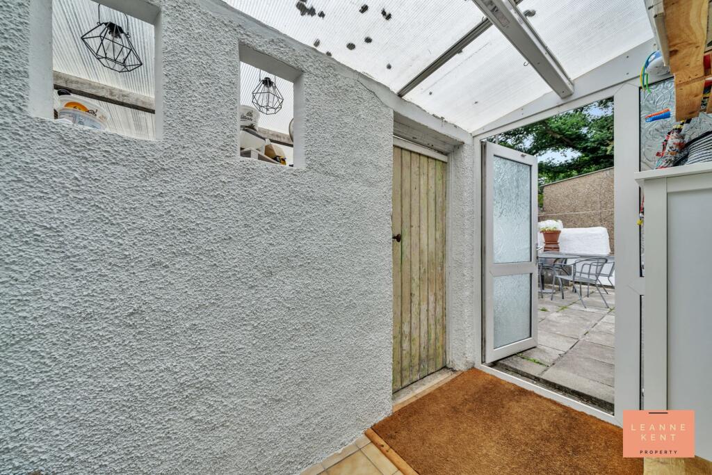 Rear Porch with Storage Shed