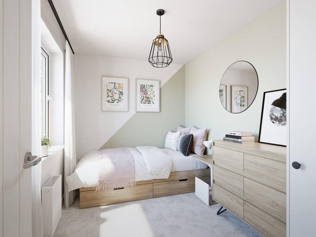 Bedroom 4 is well suited to a child
