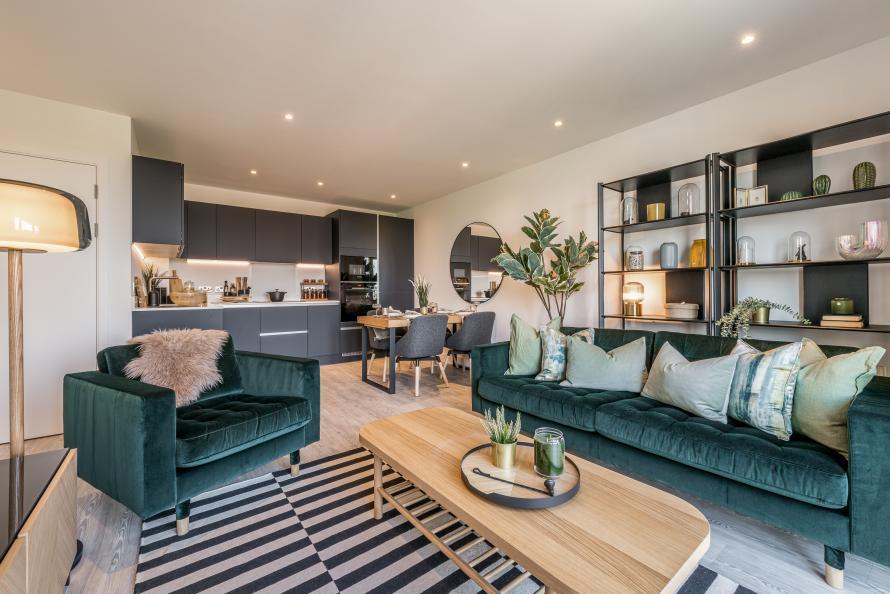 Lampton 2 bed Lounge / Kitchen April