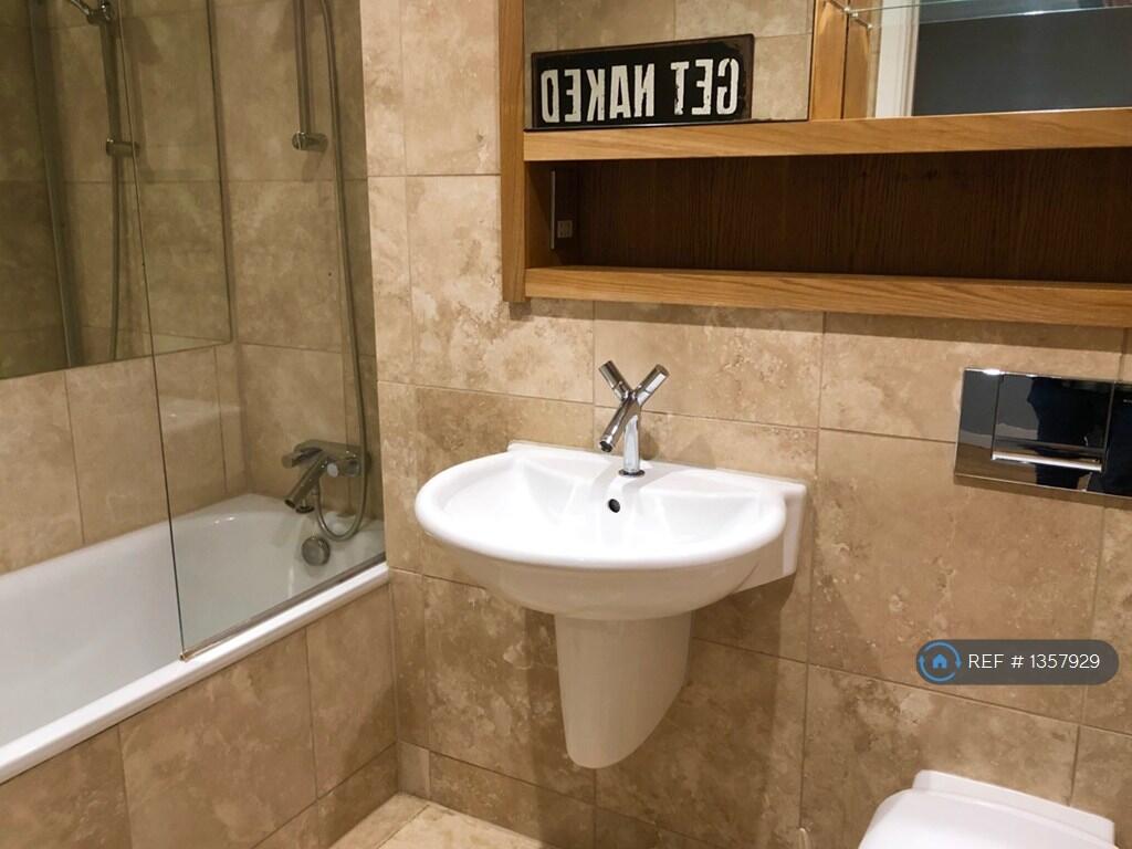 Fitted Bathroom Cupboard And Glass Shelves