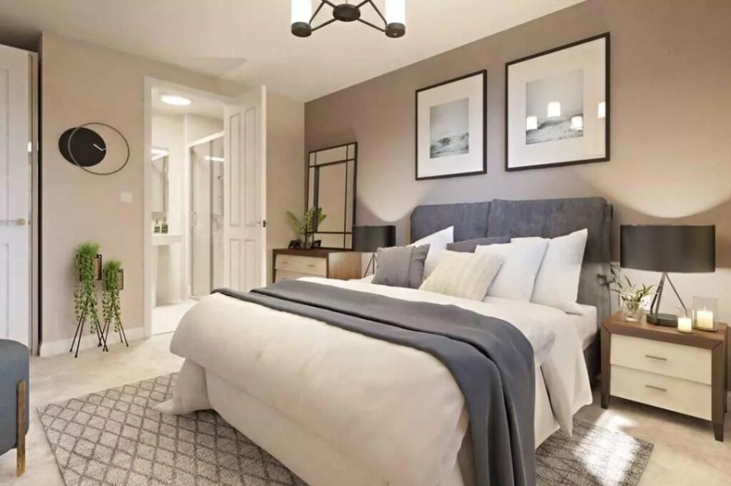 Computer generated image of the bedroom in the Ascot 4 bedroom home
