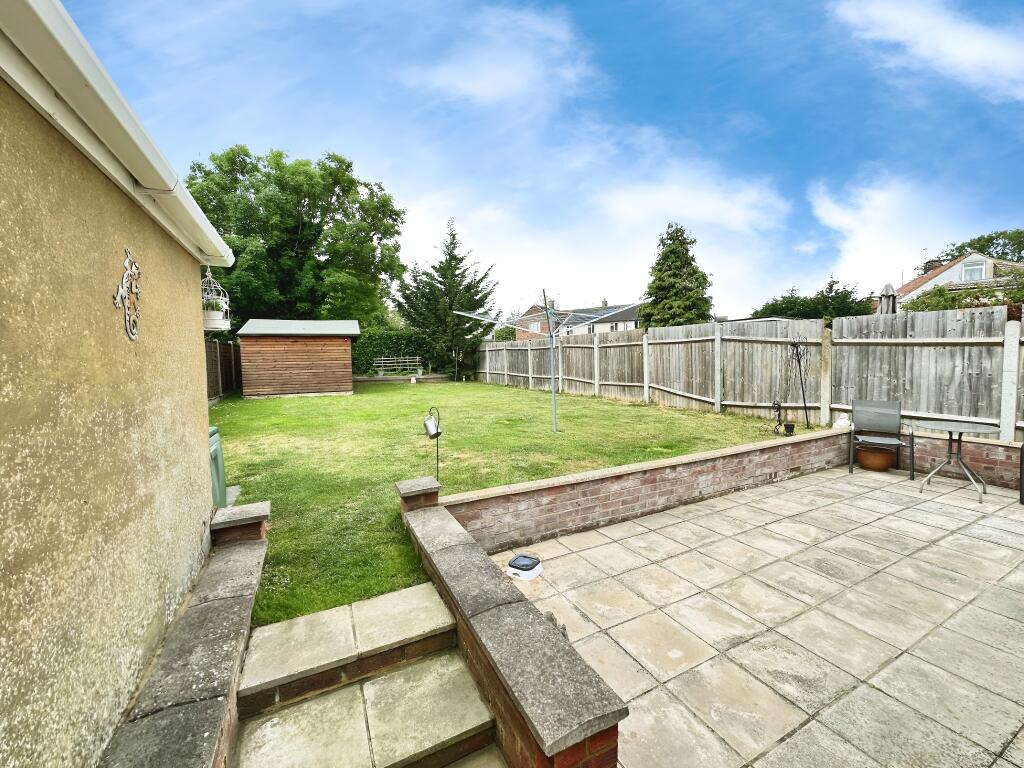 Private Rear Garden With Patio View