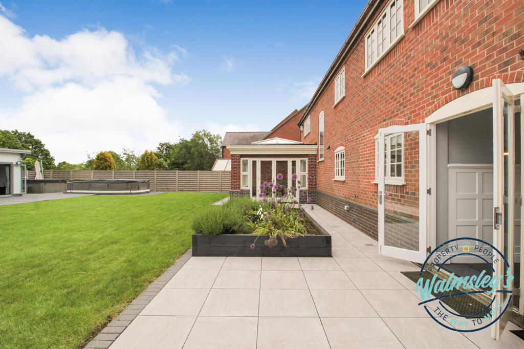 Rear gardens and patio