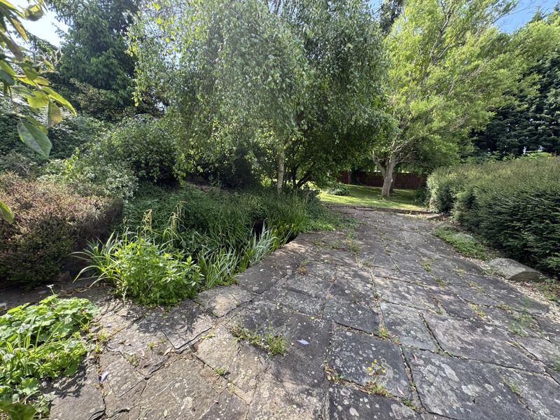 patio by fishpond