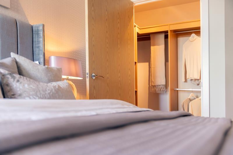 Typical walk-in wardrobe