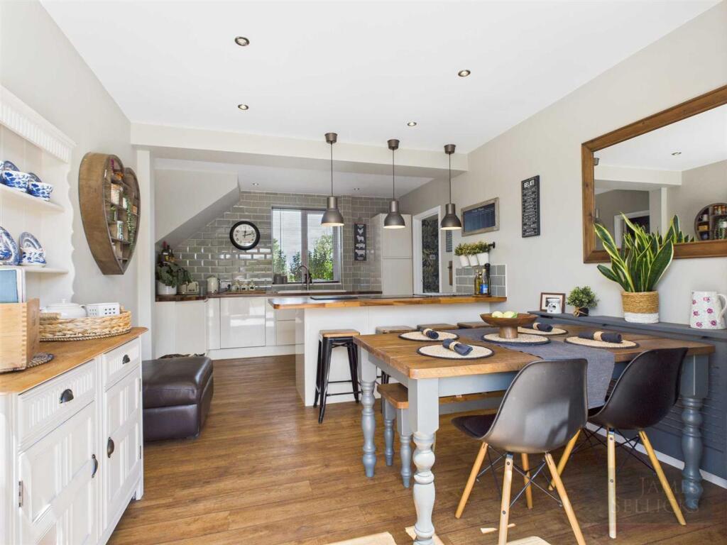 Refitted open plan dining kitchen