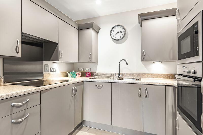 Kitchen with built-in appliances