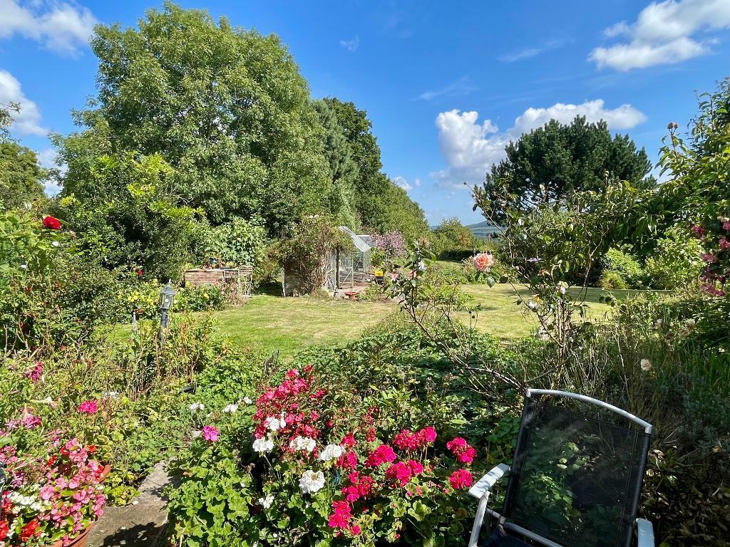 Mature rear garden with views