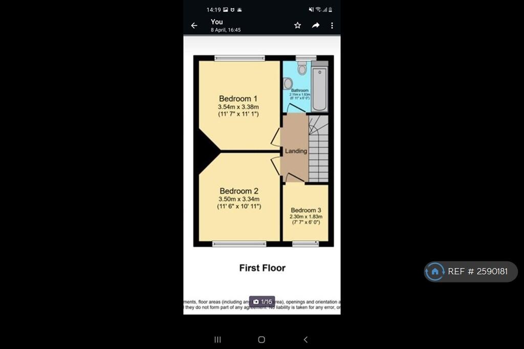 Floor Plan 1st Floor - 3 Bedrooms
