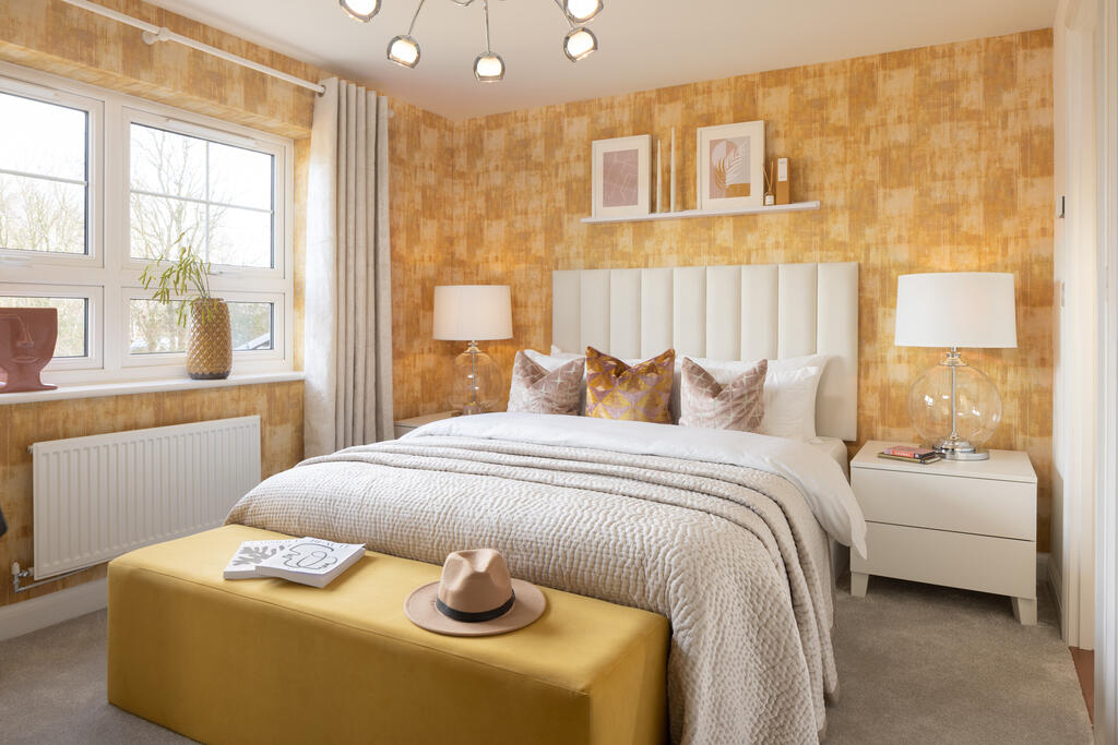 Internal image of the main bedroom in the Kingsville show home