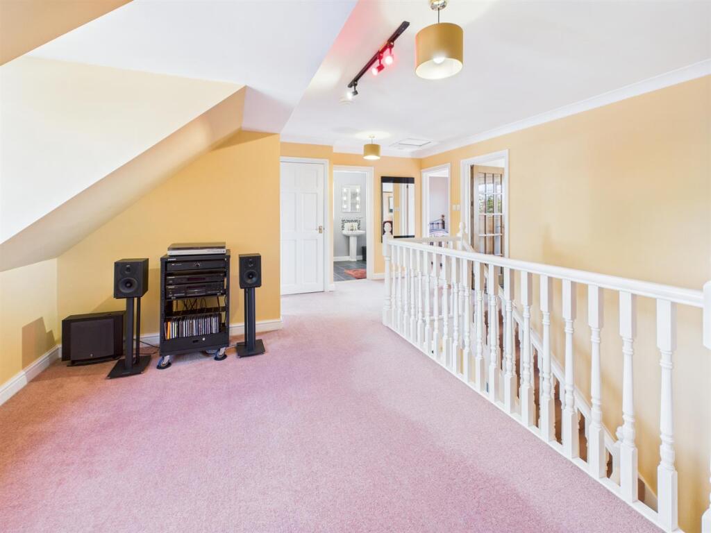 Landing and seating area