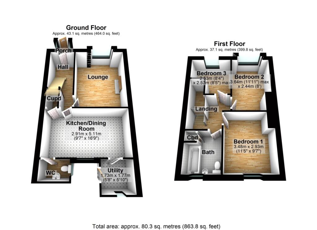 15 Orchard Gardens, DAWLISH - Floorplan