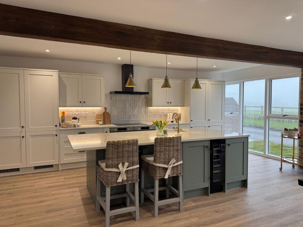 Ample worktop prep space and cabinetry